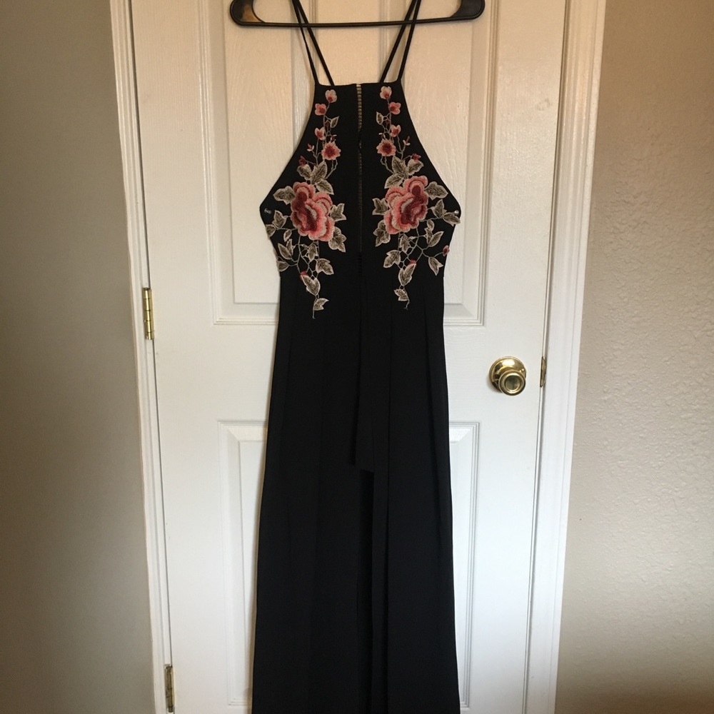 Floral Jumper with trail skirt